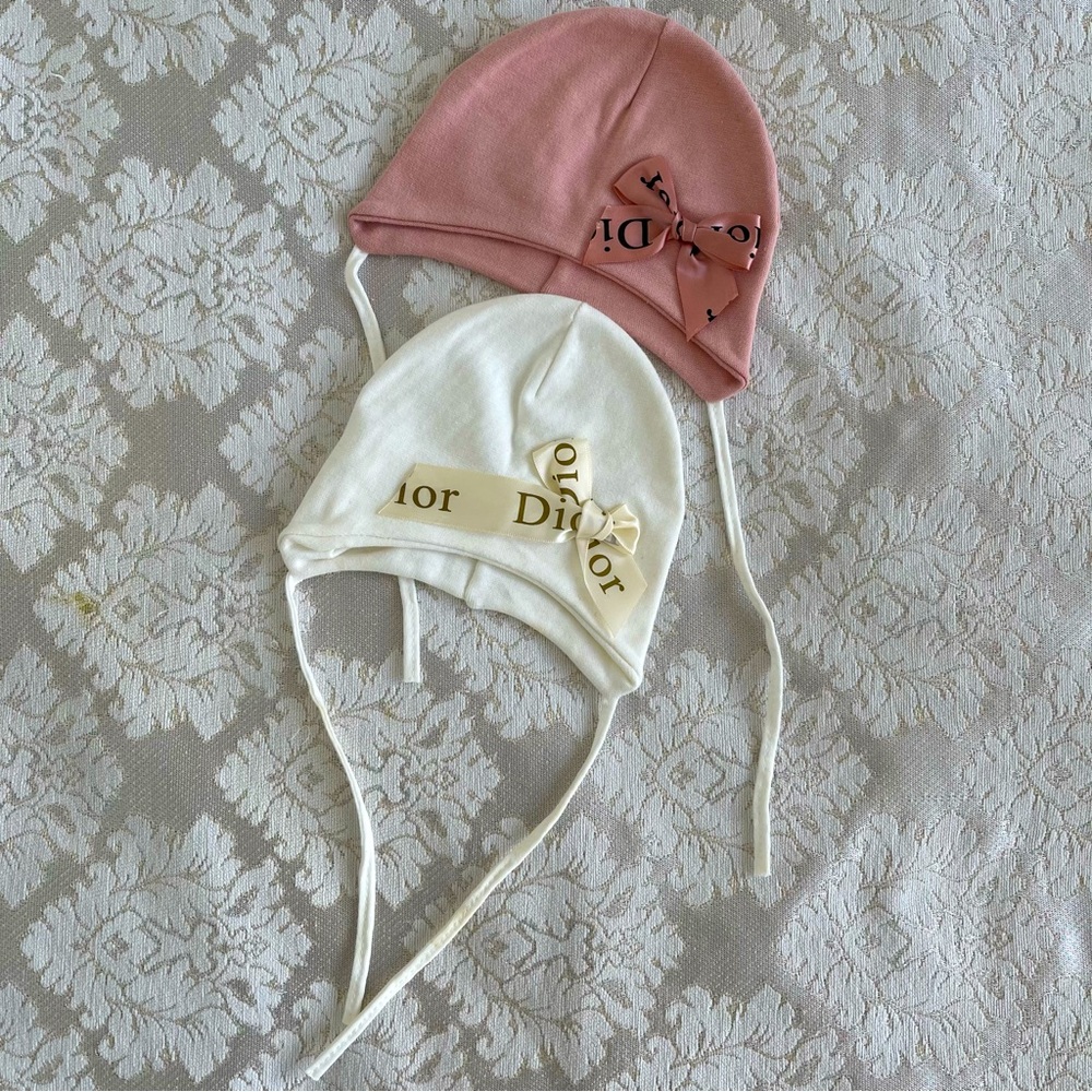 Designer inspired cotton baby hats
